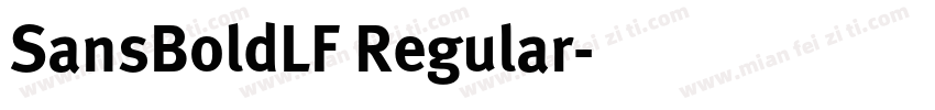 SansBoldLF Regular字体转换